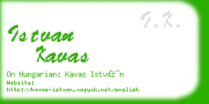 istvan kavas business card